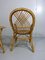 Chaises et Table en Rotin, 1960s, Set de 3 7