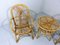 Rattan Chairs & Table, 1960s, Set of 3 4
