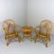 Rattan Chairs & Table, 1960s, Set of 3 6