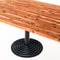 Solid Cypress Wood Table with Iron Base 8
