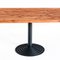 Solid Cypress Wood Table with Iron Base, Image 5