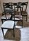 Ebonisierte Holz und Samt Stühle im Stil von Ico Parisi Style, 6er Set 6
