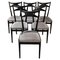 Ebonisierte Holz und Samt Stühle im Stil von Ico Parisi Style, 6er Set 1