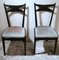 Ebonisierte Holz und Samt Stühle im Stil von Ico Parisi Style, 6er Set 11