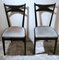 Ebonized Wood and Velvet Chairs in the style of Ico Parisi Style, Set of 6 11