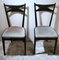 Ebonized Wood and Velvet Chairs in the style of Ico Parisi Style, Set of 6, Image 11