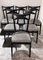 Chaises en Bois Noirci et Velours Style Ico Parisi, Set de 6 3