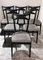 Ebonized Wood and Velvet Chairs in the style of Ico Parisi Style, Set of 6 3