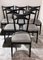 Ebonized Wood and Velvet Chairs in the style of Ico Parisi Style, Set of 6, Image 3