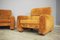 Brown Sofa and Armchair Group, 1970s, Set of 3 10