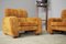 Brown Sofa and Armchair Group, 1970s, Set of 3 3