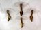 Italian Brass and Acrylic Glass Coat-Hangers in the Style of Fontana Arte, Set of 4 6