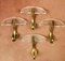 Italian Brass and Acrylic Glass Coat-Hangers in the Style of Fontana Arte, Set of 4 5