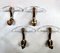 Italian Brass and Acrylic Glass Coat-Hangers in the Style of Fontana Arte, Set of 4 9