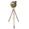 Large Vintage Nautical Tripod Floor Lamp in Brass and Steel, Image 1