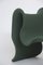 Dark Green Curved Lounge Chair by Gianni Pareschi for Busnelli 8