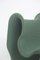 Dark Green Curved Lounge Chair by Gianni Pareschi for Busnelli 7