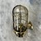 Vintage Wall Cage Light in Brass by Industria Rotterdam, 1970s 2