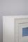 Credenza vintage in legno bianco con specchio azzurro, Immagine 10