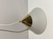 Brass and Opaline Glass Hanging Space Age Lamp by Limburg Glashütte 9