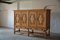 Credenza Mid-Century brutalista in legno di quercia massiccio, Danimarca, Immagine 1