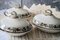 Antique Copeland Spode Creamware Vegetable Tureen with Lid, 1800s, Set of 3 5
