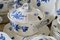 Antique Wedgwood Creamware Ludlow Blue Flowers Dinnerware, 1920s, Set of 66 6