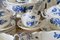 Antique Wedgwood Creamware Ludlow Blue Flowers Dinnerware, 1920s, Set of 66 7