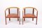 Lounge Chairs in Elm and Patinated Leather by Niels Jørgen Haugesen for Tranekær Furniture, Set of 2 1