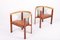 Lounge Chairs in Elm and Patinated Leather by Niels Jørgen Haugesen for Tranekær Furniture, Set of 2 6