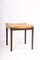 Mid-Century Stool in Patinated Leather Denmark, 1960s 5