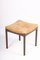 Mid-Century Stool in Patinated Leather Denmark, 1960s 1