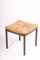 Mid-Century Stool in Patinated Leather Denmark, 1960s, Image 1