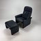 DS50 Lounge Chair in Dark Blue Leather from De Sede, 1980s 7