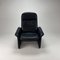 DS50 Lounge Chair in Dark Blue Leather from De Sede, 1980s 5