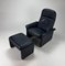 DS50 Lounge Chair in Dark Blue Leather from De Sede, 1980s 16