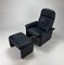 DS50 Lounge Chair in Dark Blue Leather from De Sede, 1980s, Image 16