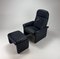 DS50 Lounge Chair in Dark Blue Leather from De Sede, 1980s, Image 18