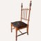 Französischer Stuhl aus gedrechseltem Holz & Leder, 1850er 10