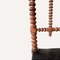 Silla francesa de madera torneada y cuero, década de 1850, Imagen 8