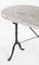 French Marble Table with Cast Iron Feet, 1960s 6