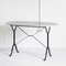 French Marble Table with Cast Iron Feet, 1960s, Image 1