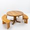 Elm T40D Dining Table by Pierre Chapo, 1980s 10