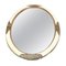 White Oval Mirror with Gilded Ornaments, 1890s 1