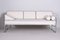 Bauhaus Style Ivory Tubular Chrome & Leather Sofa by Mücke & Melder, 1930s 5