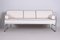 Bauhaus Style Ivory Tubular Chrome & Leather Sofa by Mücke & Melder, 1930s 4