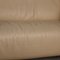 Rolf Benz 322 Leather Three-Seater Cream Sofa Couch 3