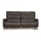 Mondo Recero Leather Sofa Gray Two-Seater Function Relax Function, Image 1