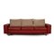 Stressless E600 Leather Sofa Red Three Seater Couch 1