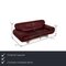Laauser Leather Sofa Set Dark Red Two-Seater Couch, Set of 2 2